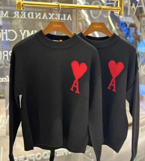 AMI Heart Logo Crewneck Sweate