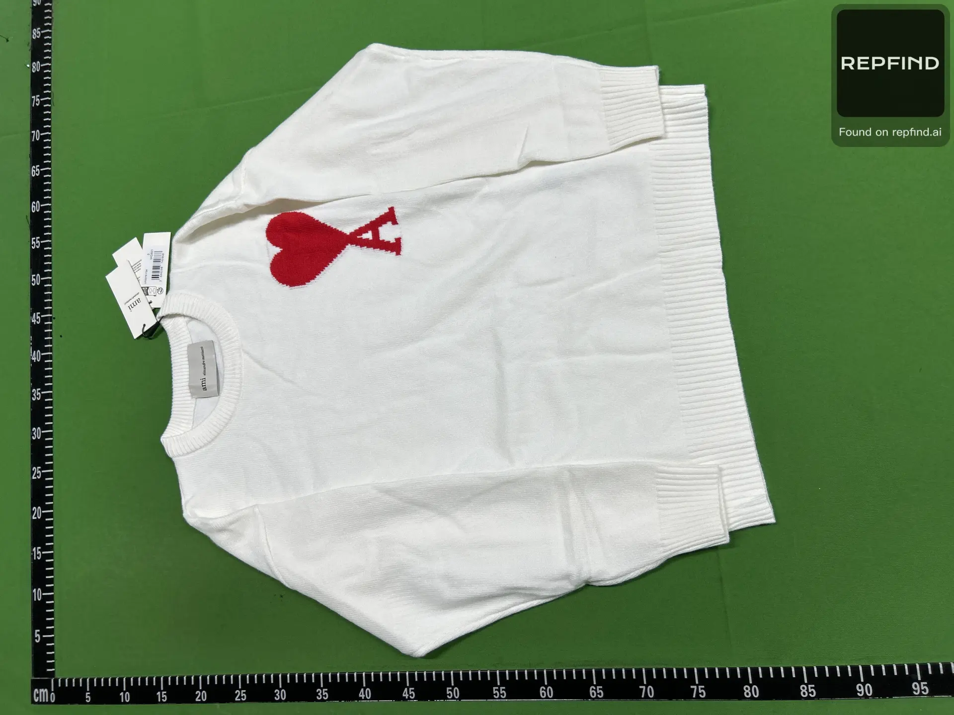 AMI Heart Logo Crewneck Sweater -4