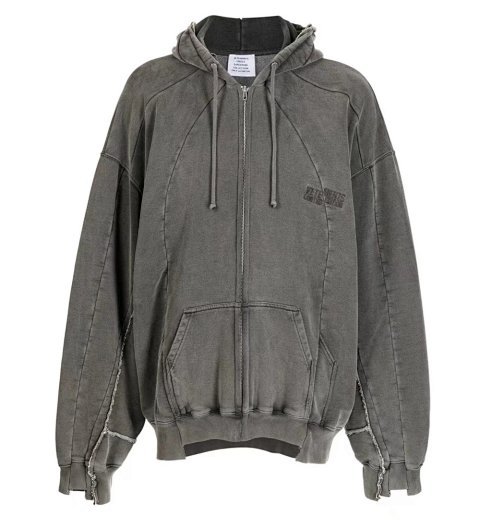 Washed Zip-Up Hoodie