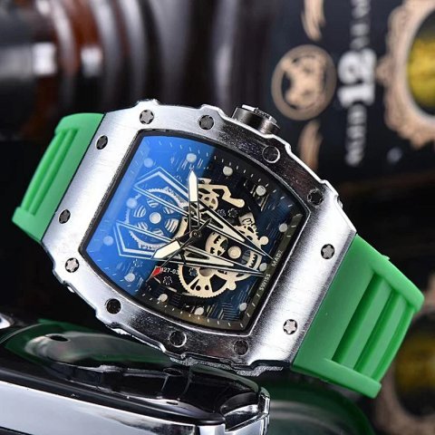 Skeleton Dial Watch with Silic