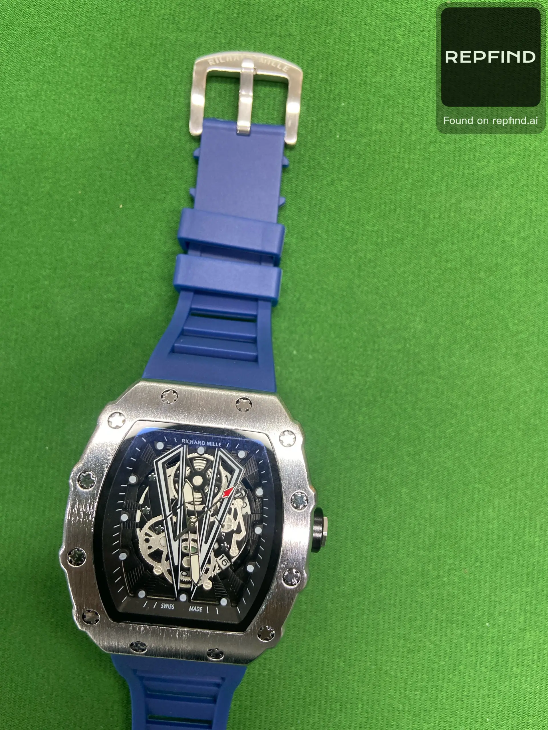Skeleton Dial Watch with Silicone Strap -2