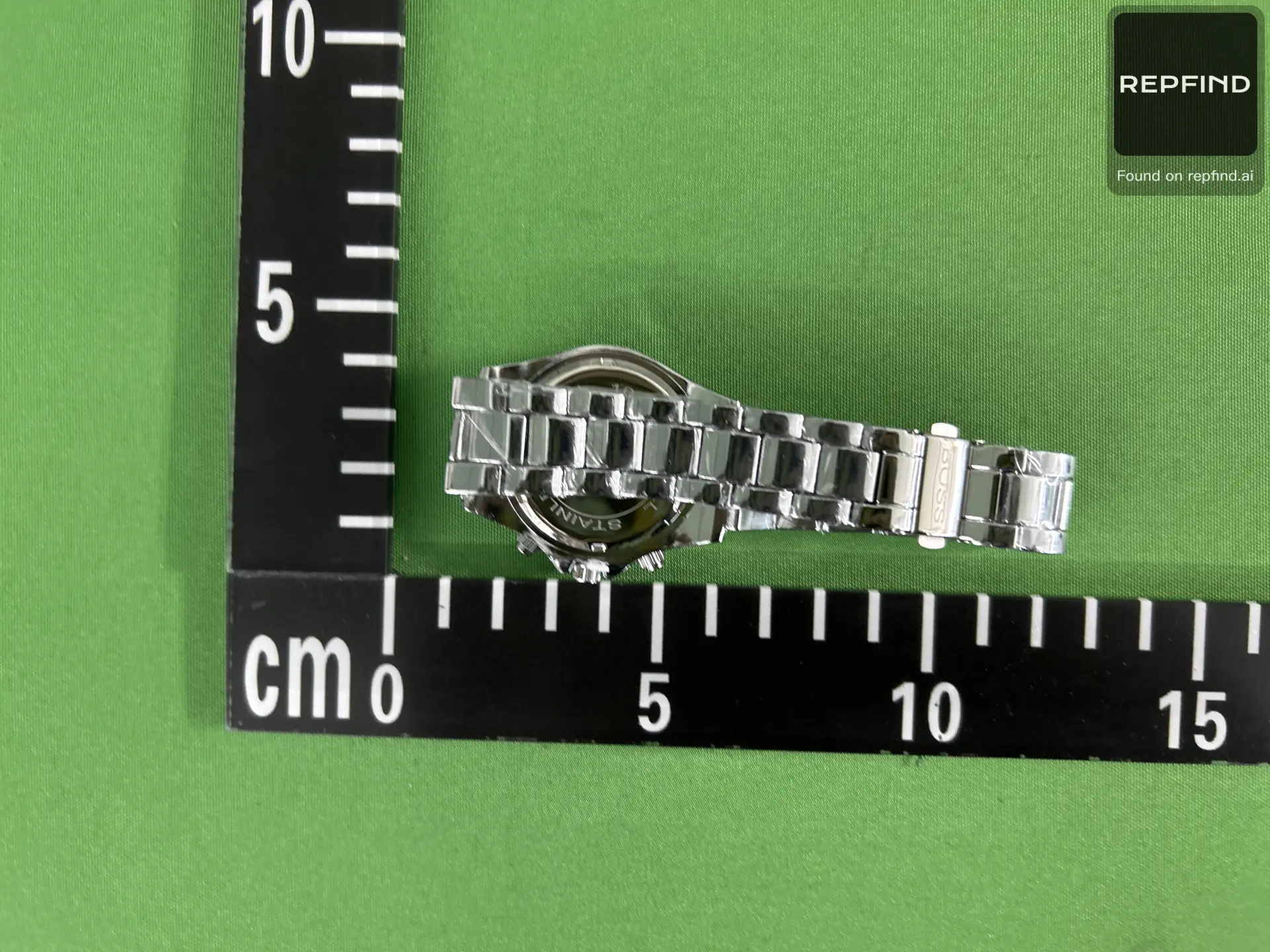 Three-Dial Steel Bracelet Chronograph Watch -3