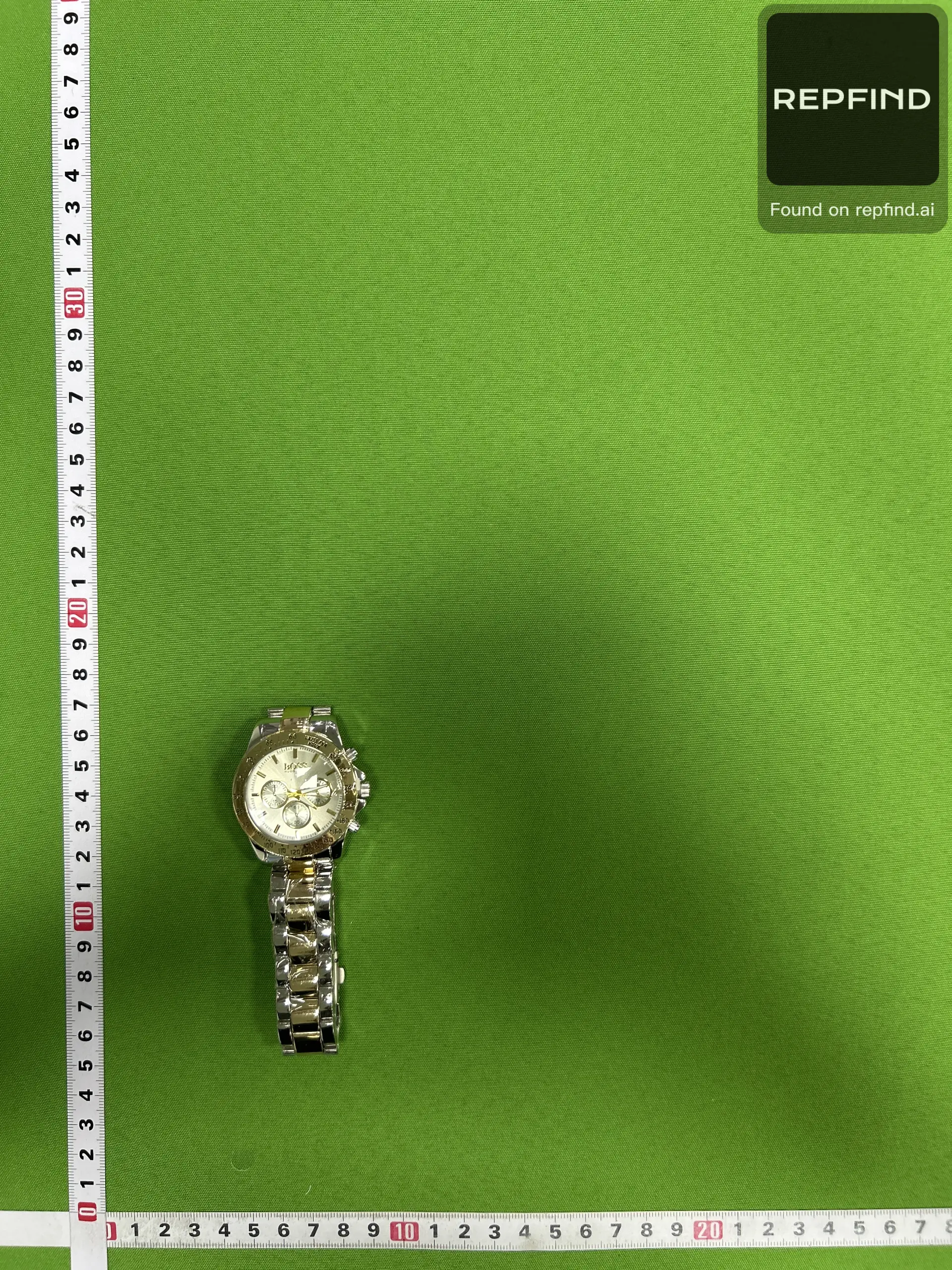 Three-Dial Steel Bracelet Chronograph Watch -5