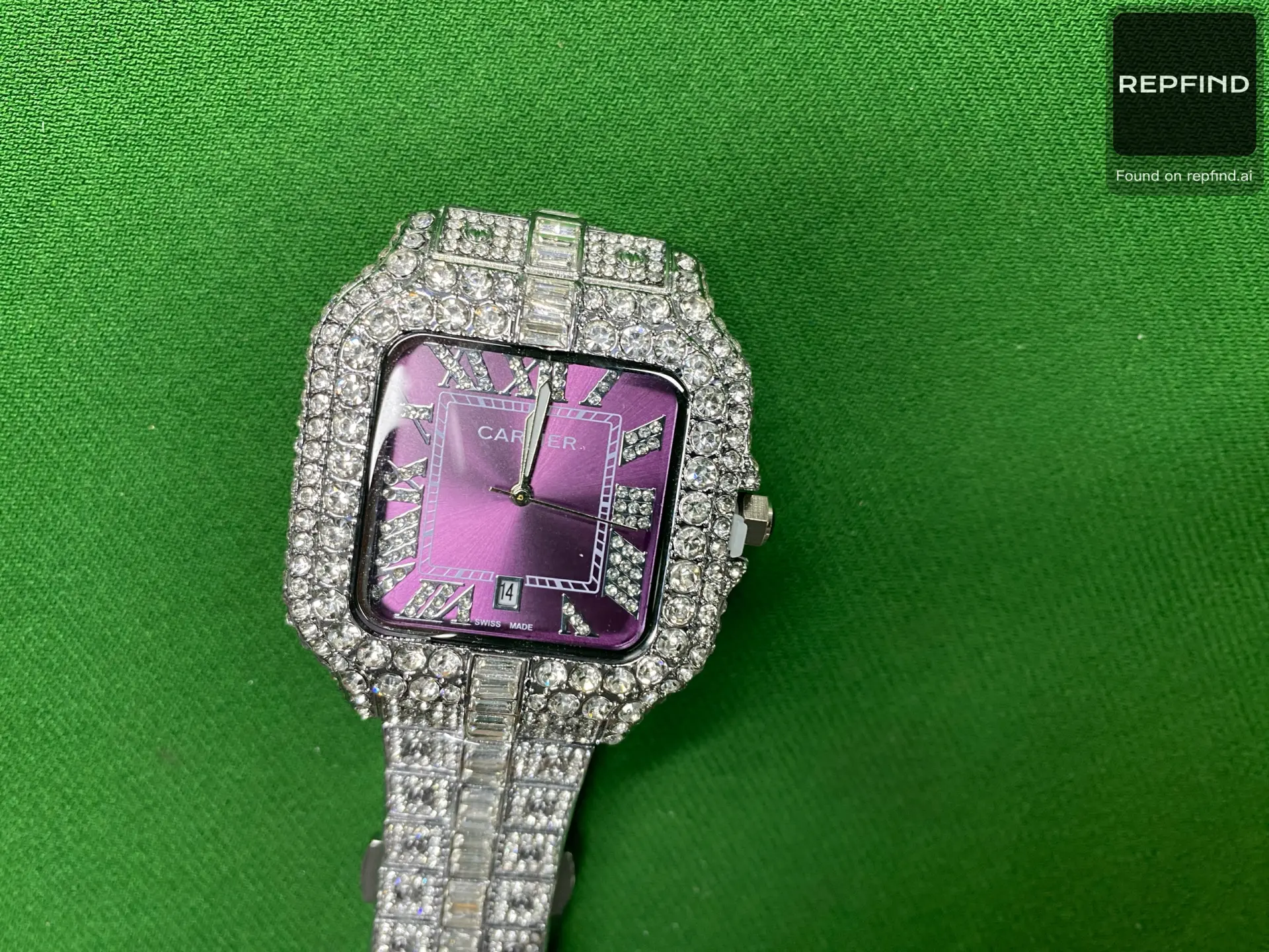 Crystal-Set Square Quartz Watch -3