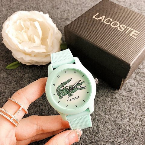 Mint Green Silicone Strap Watc