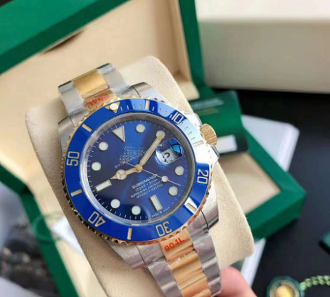 Blue and Gold Tone Bezel Brace