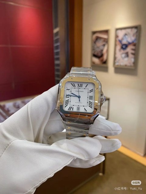 Gold Tone Square Roman Dial Wa