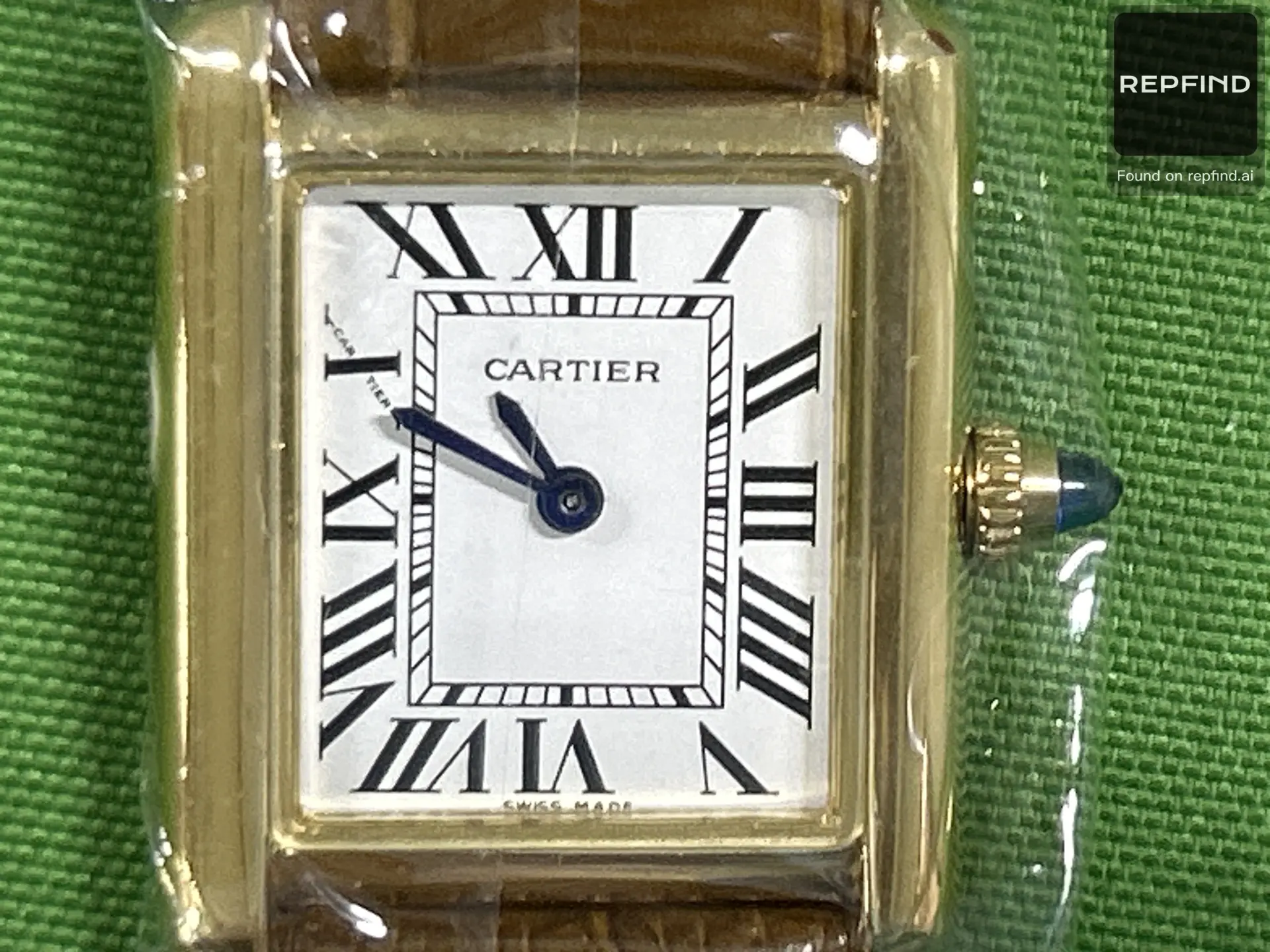 Gold Tone Square Roman Dial Watch -4