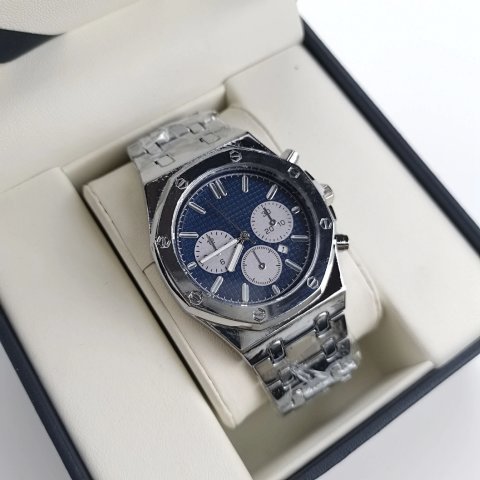 Blue Dial Three Subdial Bracel
