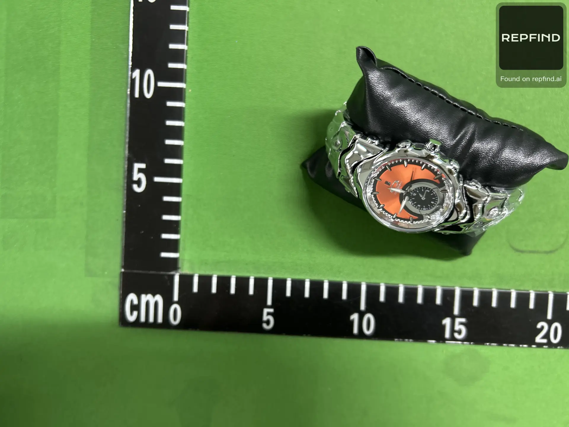 Orange Dial Sculpted Bracelet Watch -2