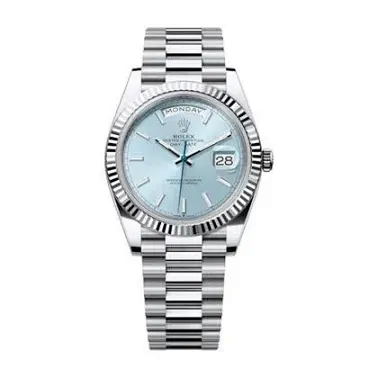 Light Blue Dial Fluted Bezel B
