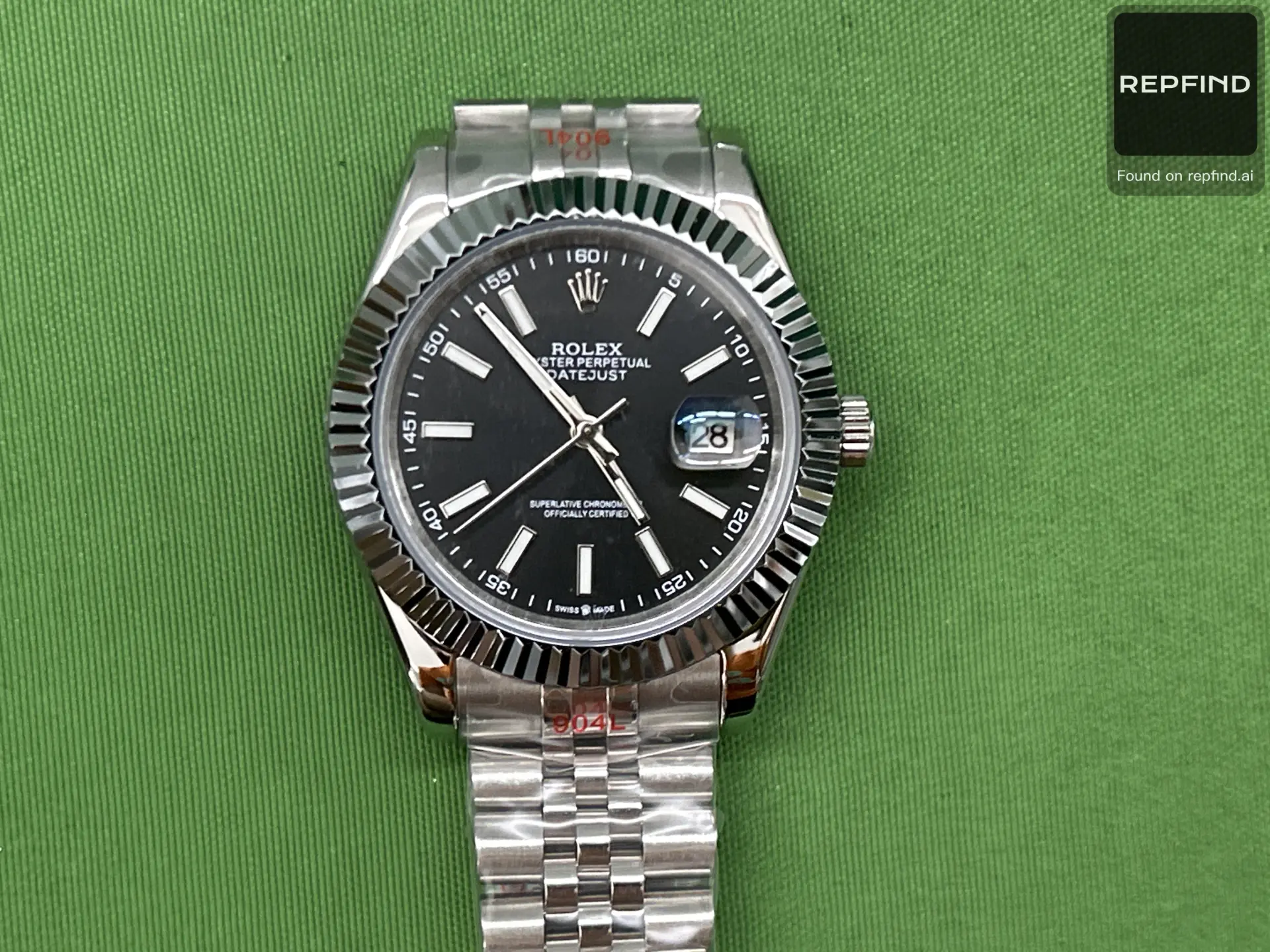 Light Blue Dial Fluted Bezel Bracelet Watch -3