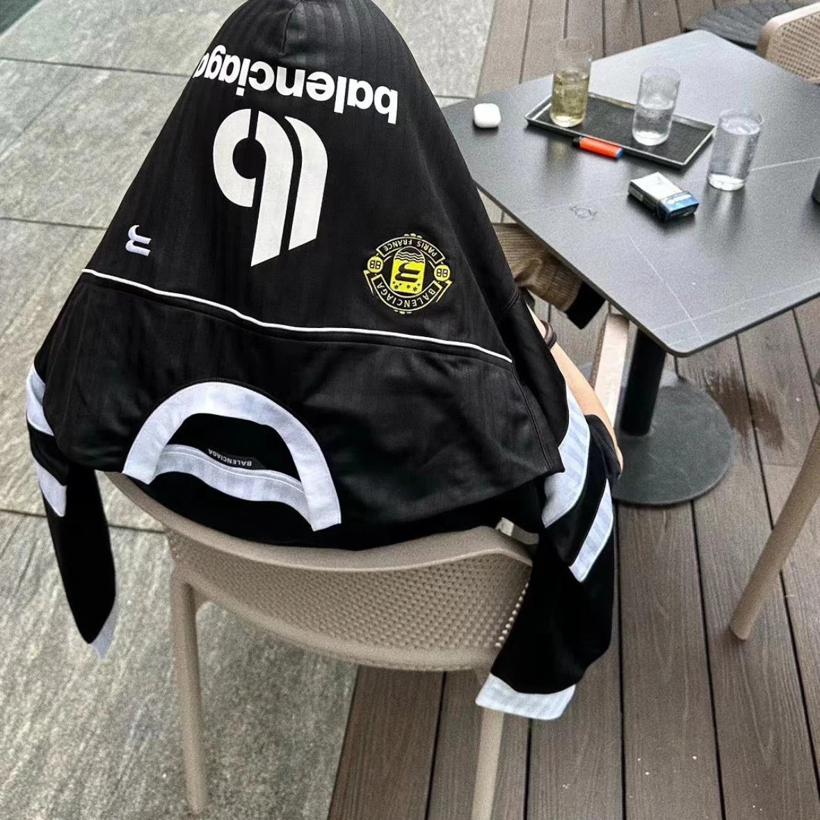 Black No. 9 Long Sleeve Jersey