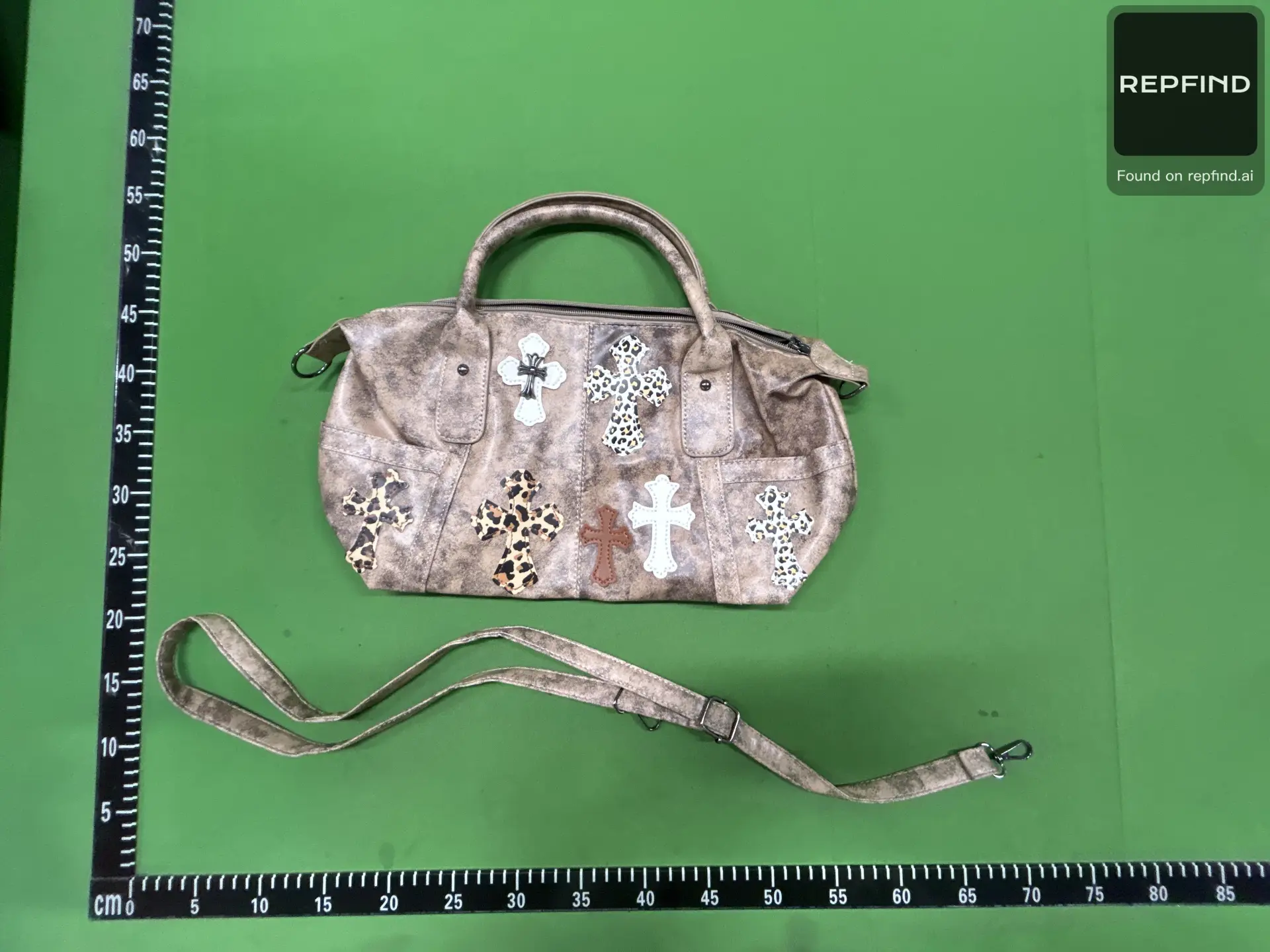 Cross Detail Travel Handbag 5