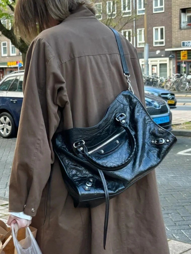 Large Motorcycle Shoulder Tote