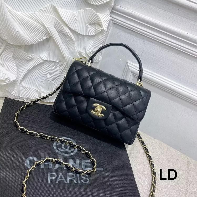 Quilted Top Handle Chain Bag 88345 -7