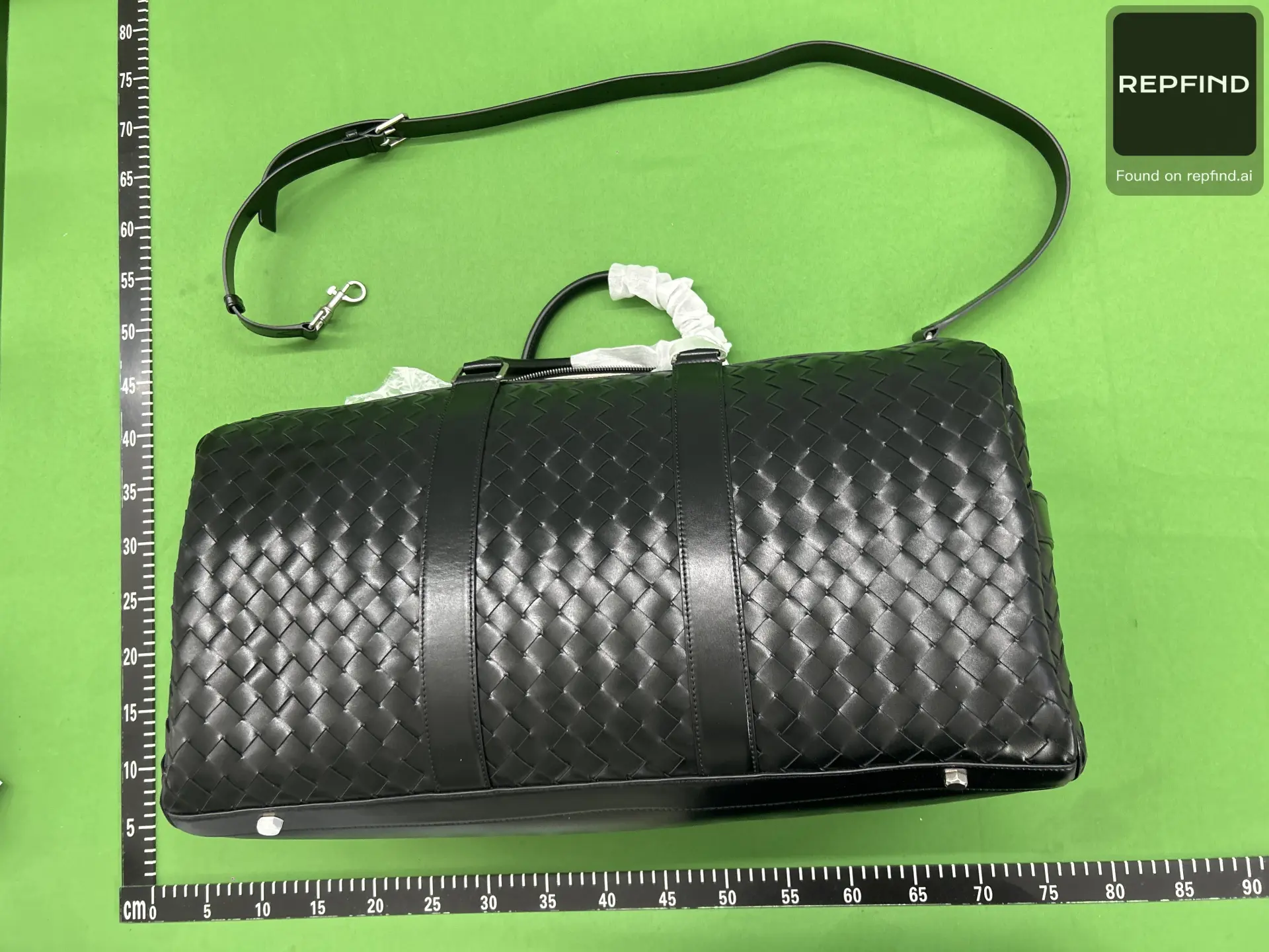 Woven Leather Travel Duffel Bag 650066 -2
