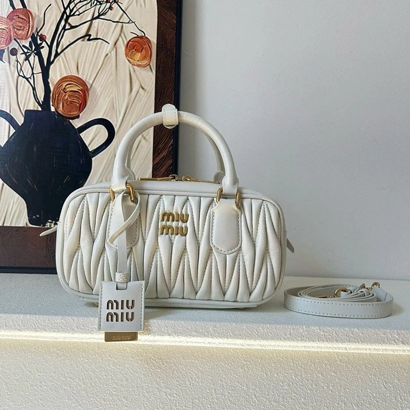 Miu Miu Pleated Boston Bag