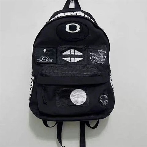 Distressed Patch Backpack -5