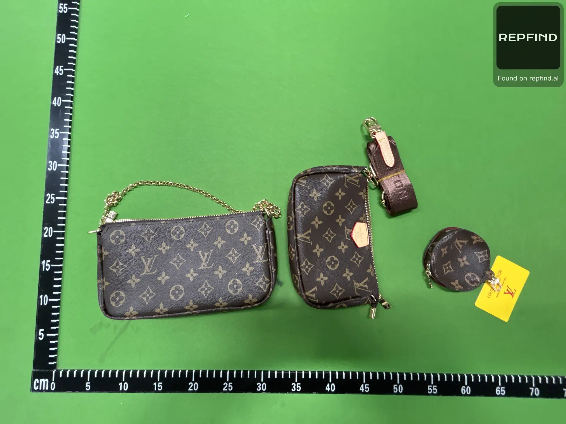 Monogram Shoulder Bag and Pouch Set 9913 -2