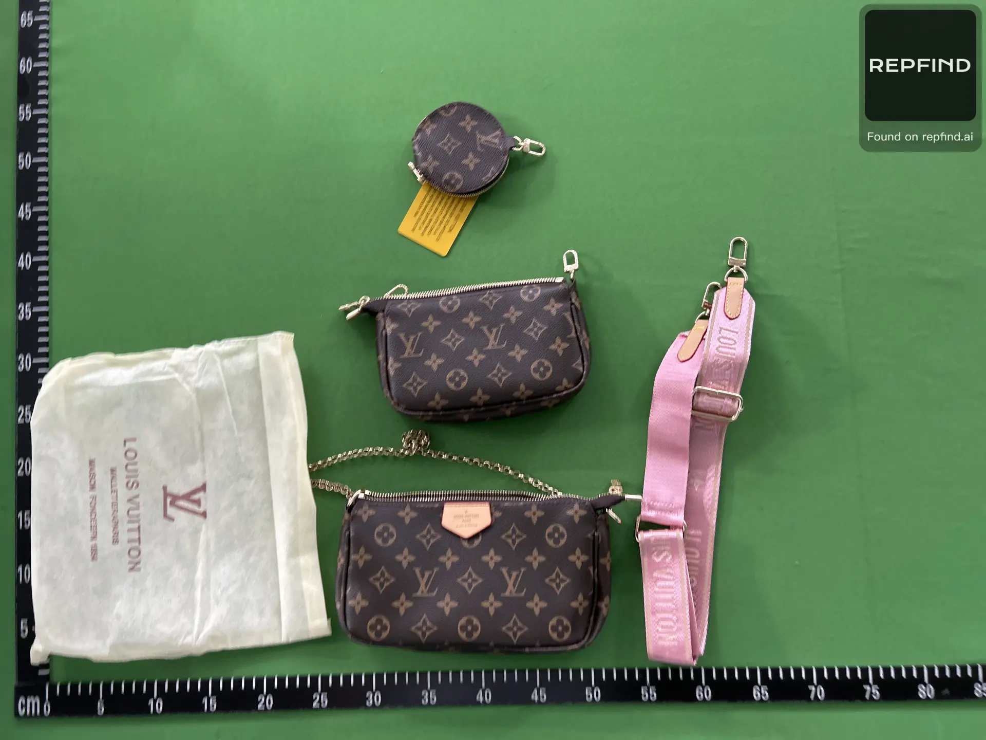 Monogram Shoulder Bag and Pouch Set 9913 -6
