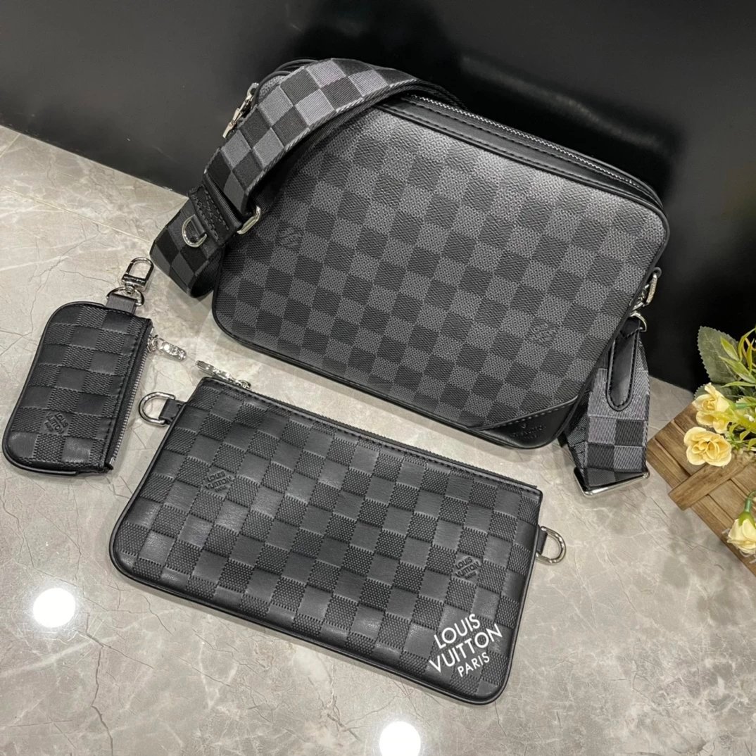 Patterned Crossbody Bag and Po