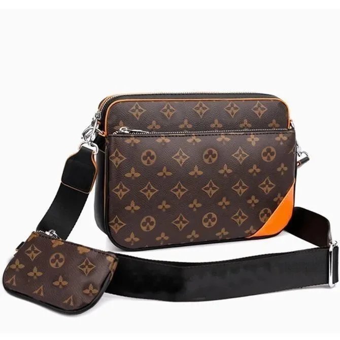 Monogram Crossbody Bag and Pou
