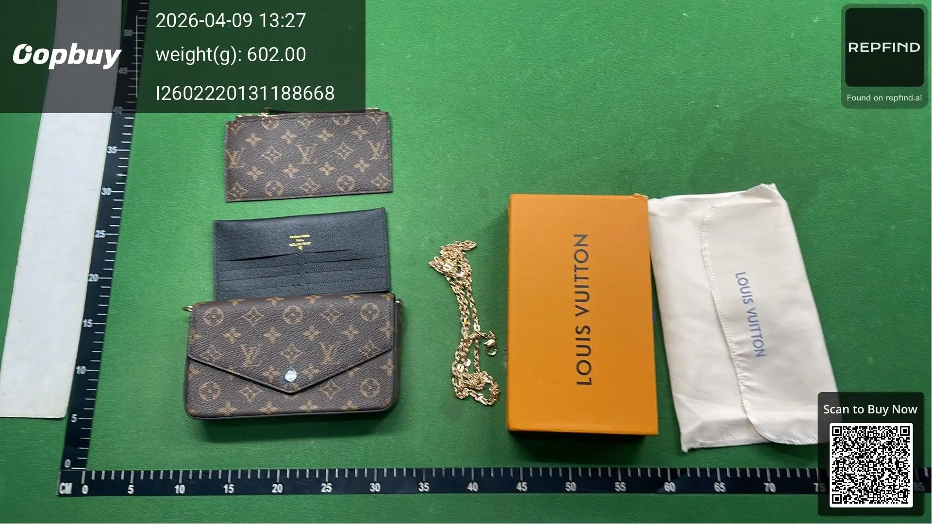 Monogram Chain Shoulder Bag Set -2