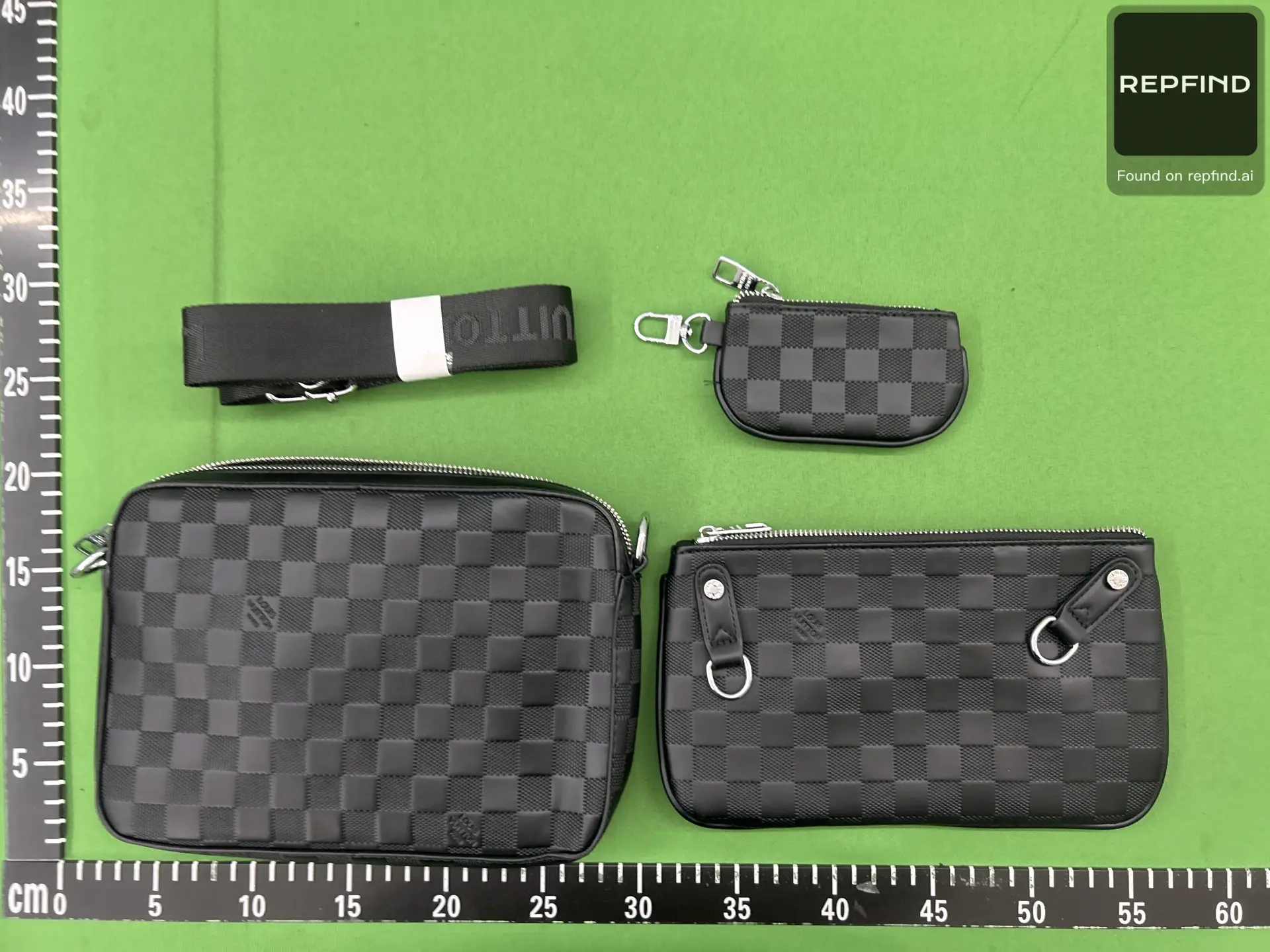 Embossed Crossbody Bag and Pouch Set 69443 -4