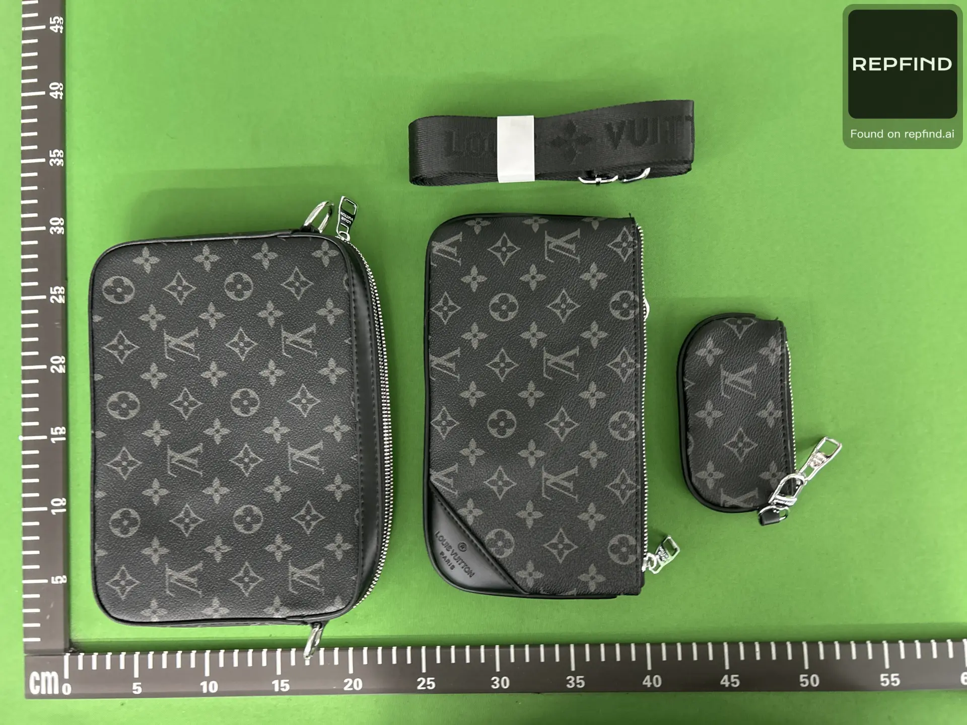Embossed Crossbody Bag and Pouch Set 69443 -2