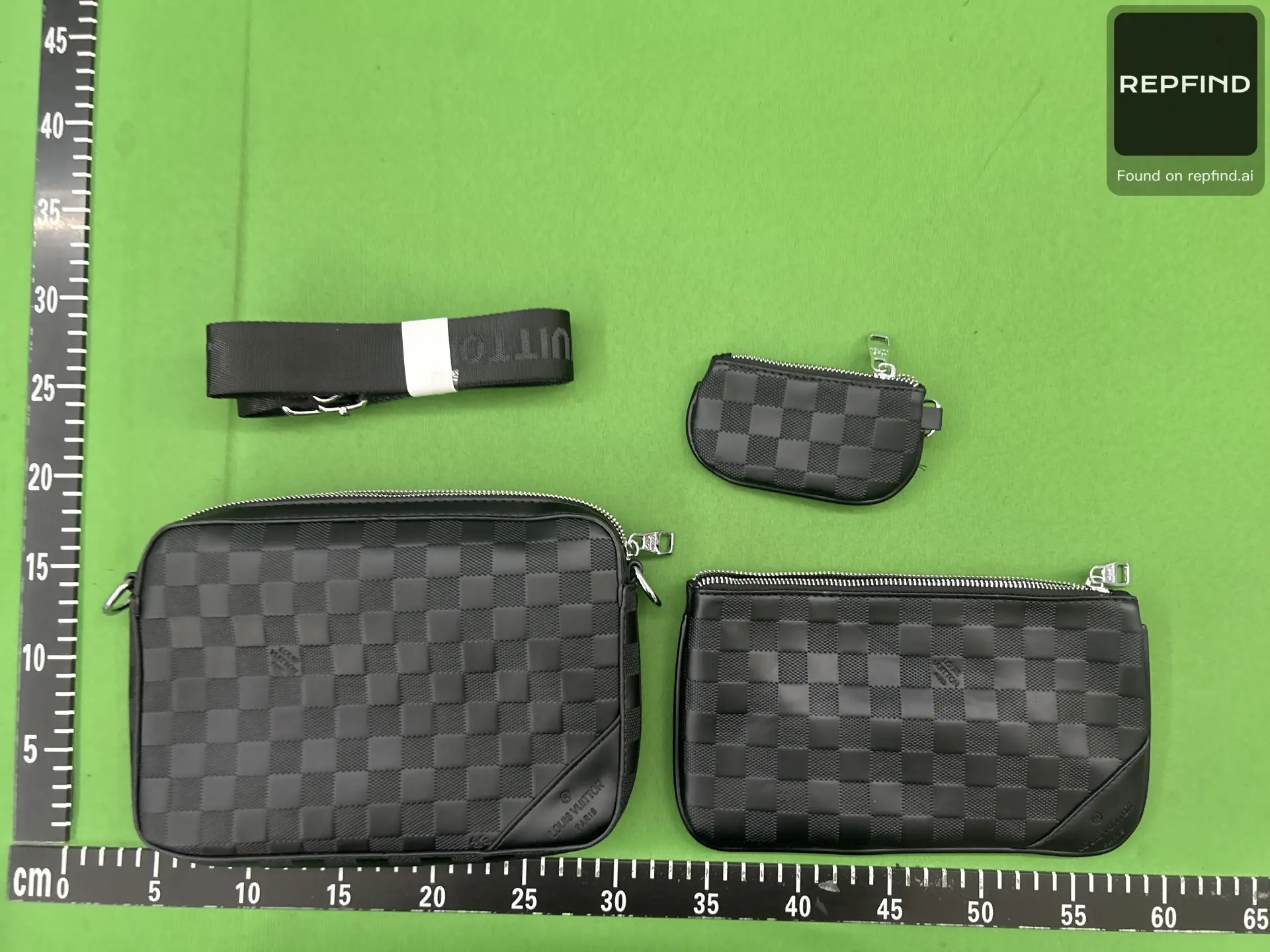 Embossed Crossbody Bag and Pouch Set 69443 -3