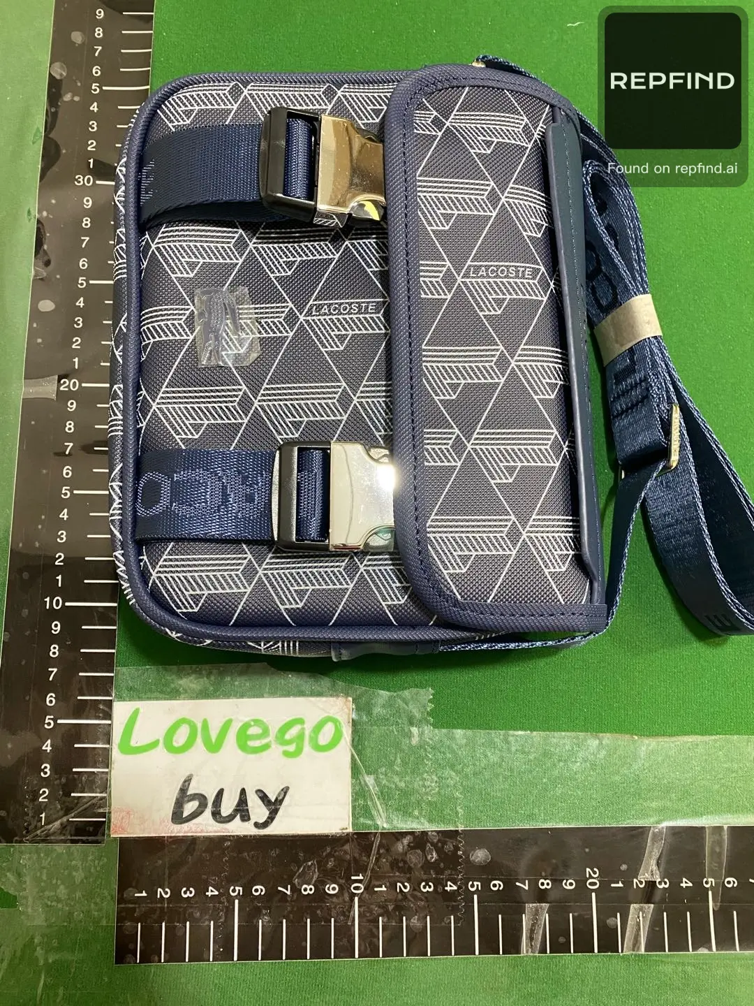 Men's Patterned Crossbody Bag 20 cm -4