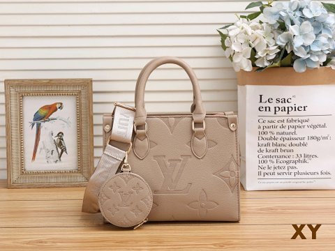 Embossed Handbag and Coin Pouc