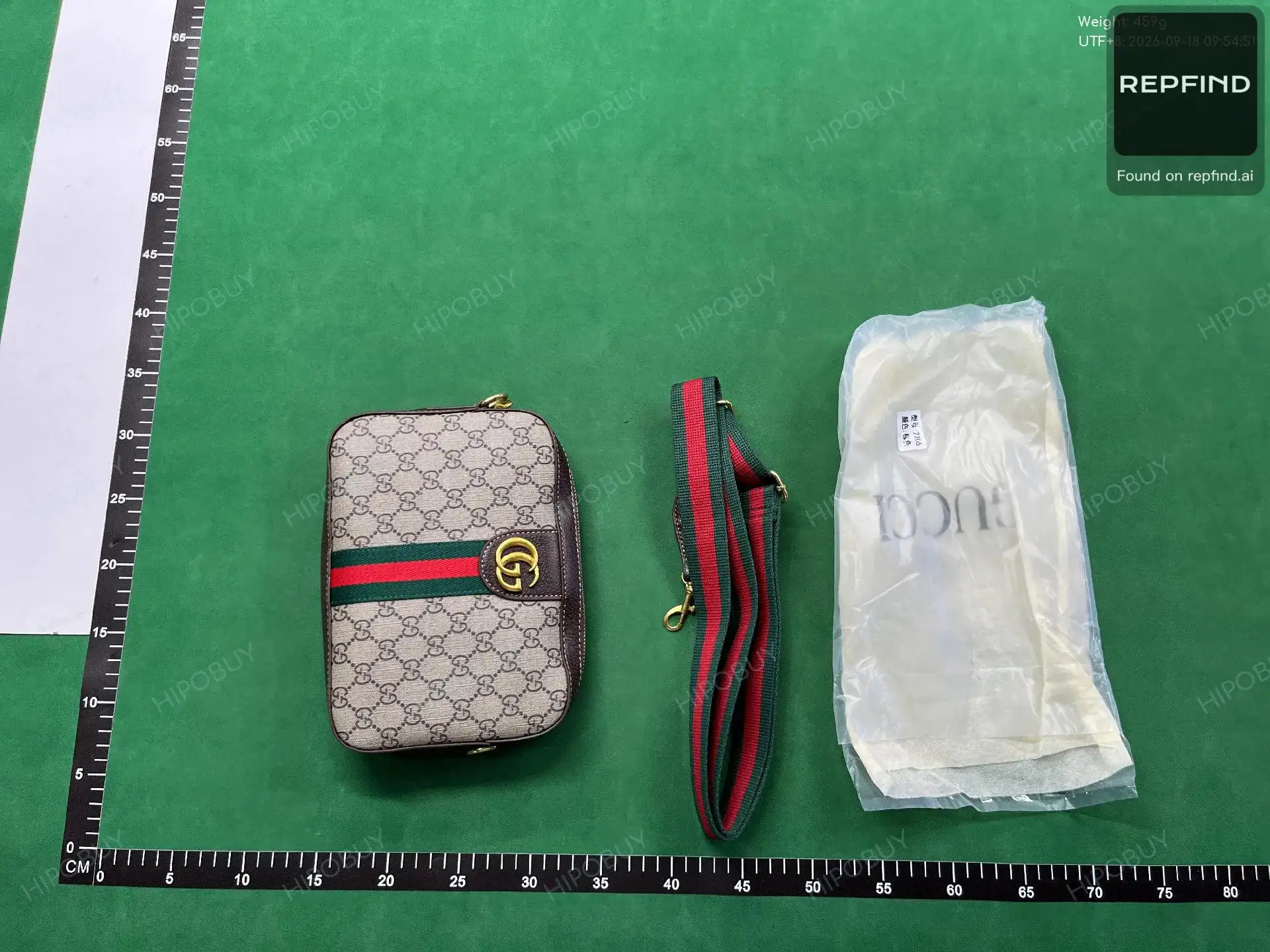 Striped Monogram Crossbody Bag G2206 -2