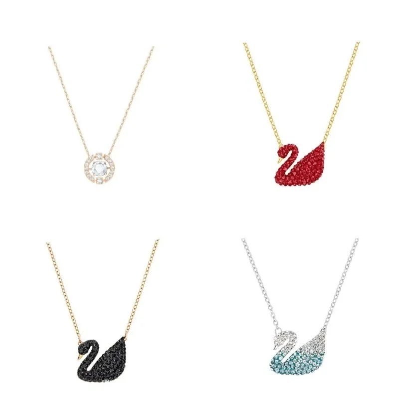 Swan and Crystal Pendant Neckl