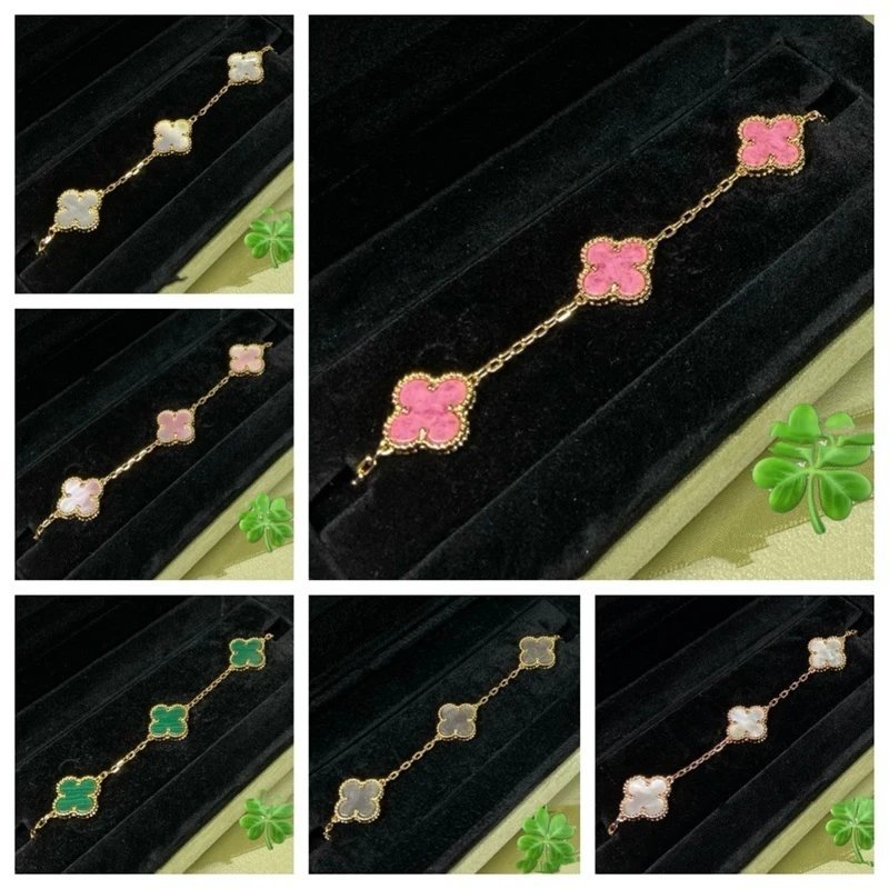 Colorful Clover Chain Bracelet