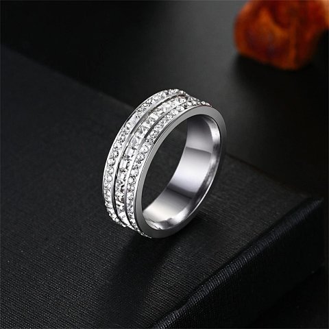 Micro Set Zircon Titanium Stee