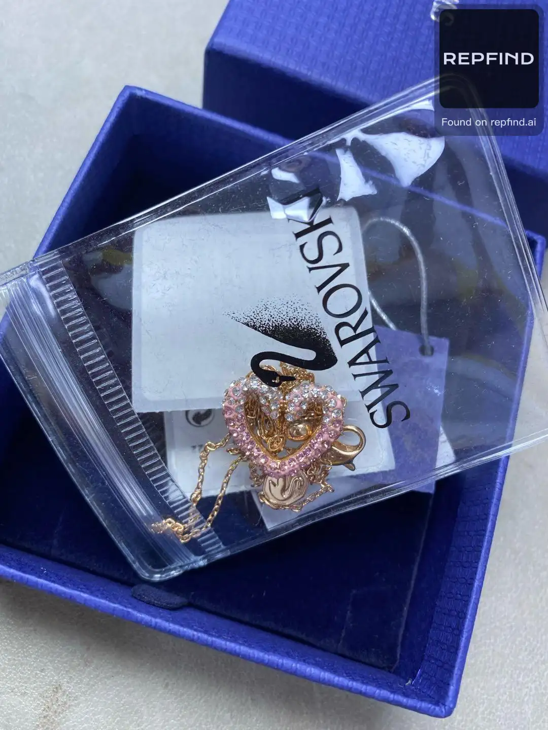 Heart and Swan Pendant Necklace 2136 -3