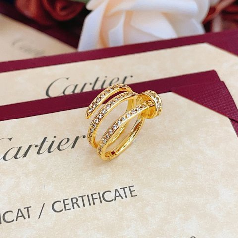 Gold Tone Pave Ring