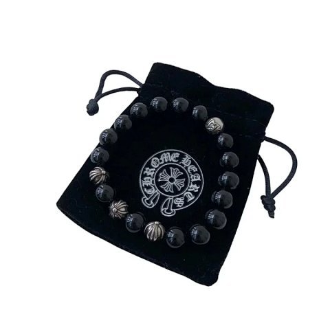 Black Bead and Cross Motif Bra