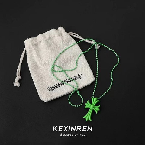 Resin Cross Pendant Cord Neckl