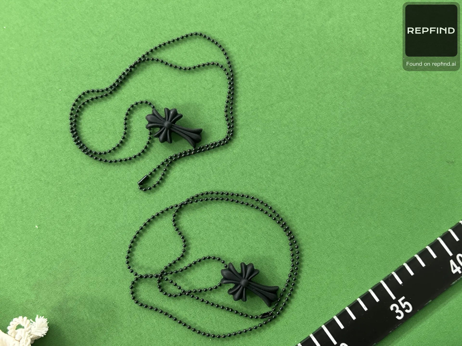 Resin Cross Pendant Cord Necklace -2