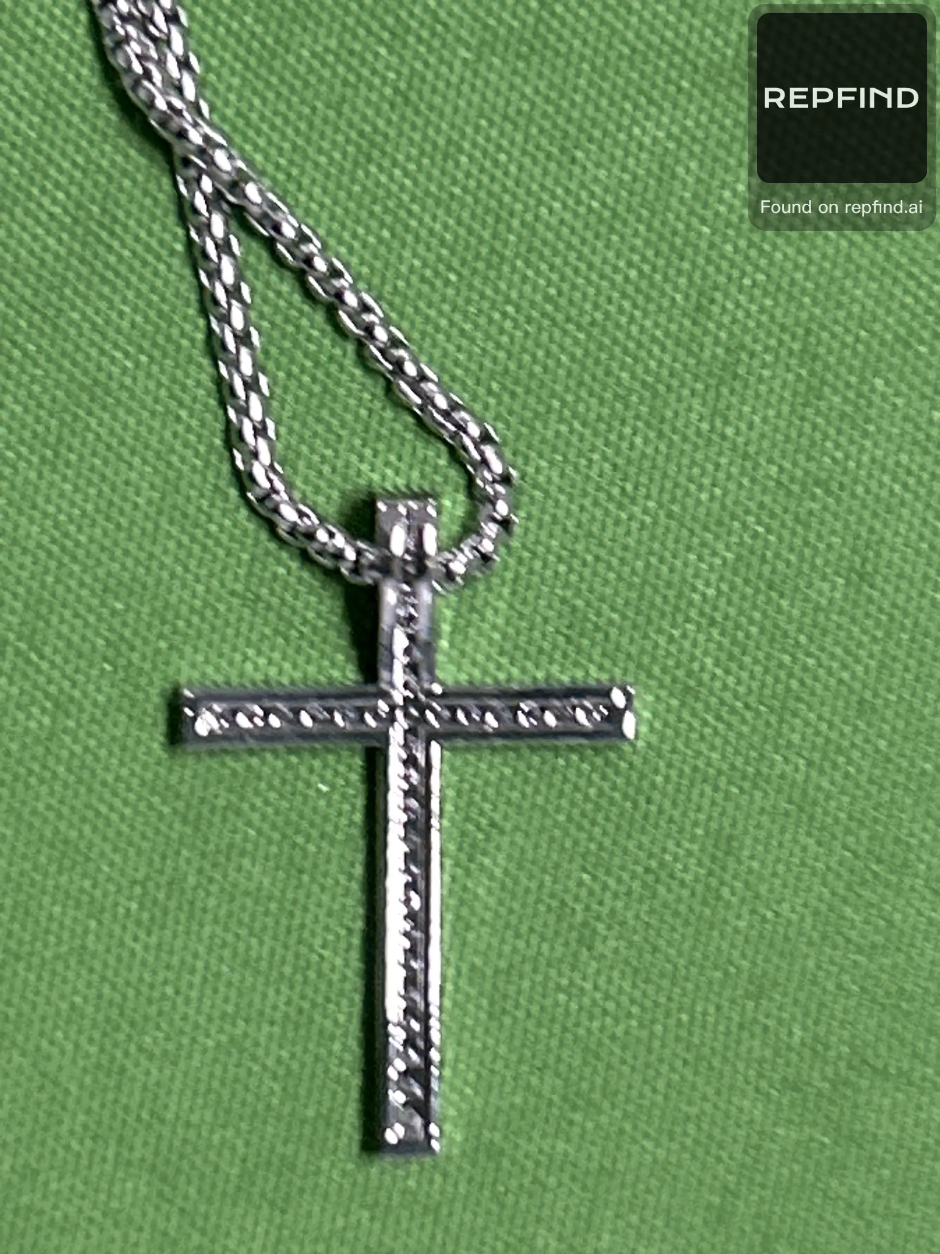 Stone-Set Cross Pendant Necklace -4