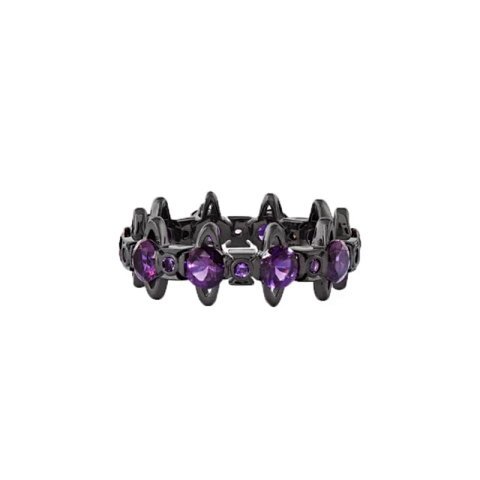 Purple Stone Crown Ring
