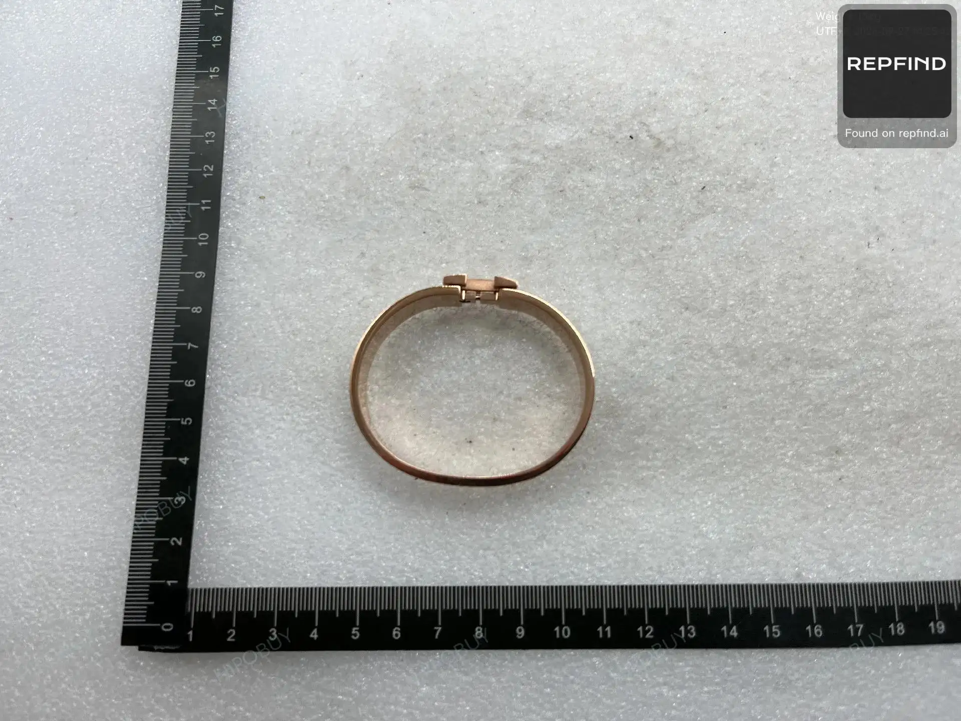 H-Clasp Bangle Bracelet -2