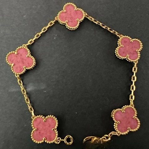 Red Clover Chain Bracelet