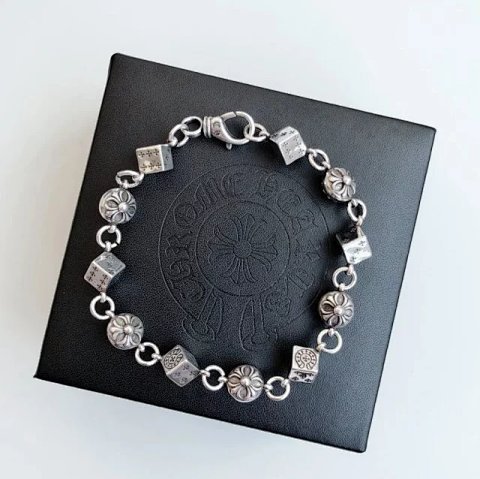 Dice and Cross Link Bracelet