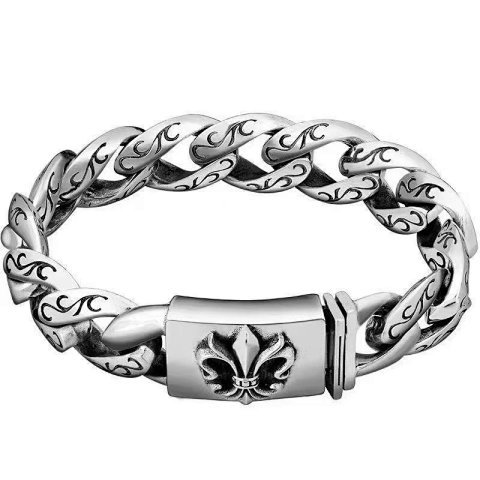 Engraved Curb Chain Bracelet