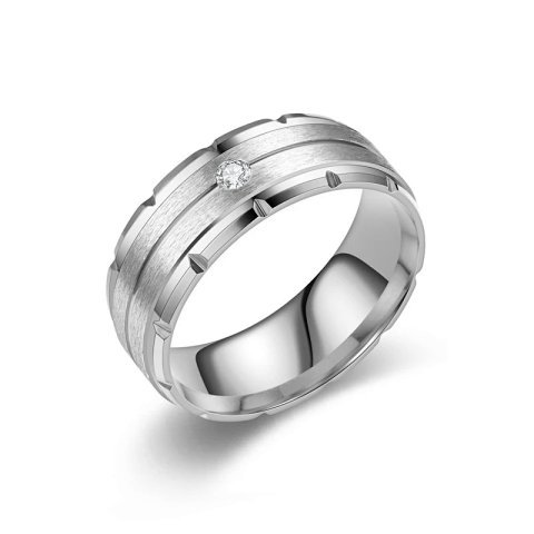 Stone-Set Polished Band Ring