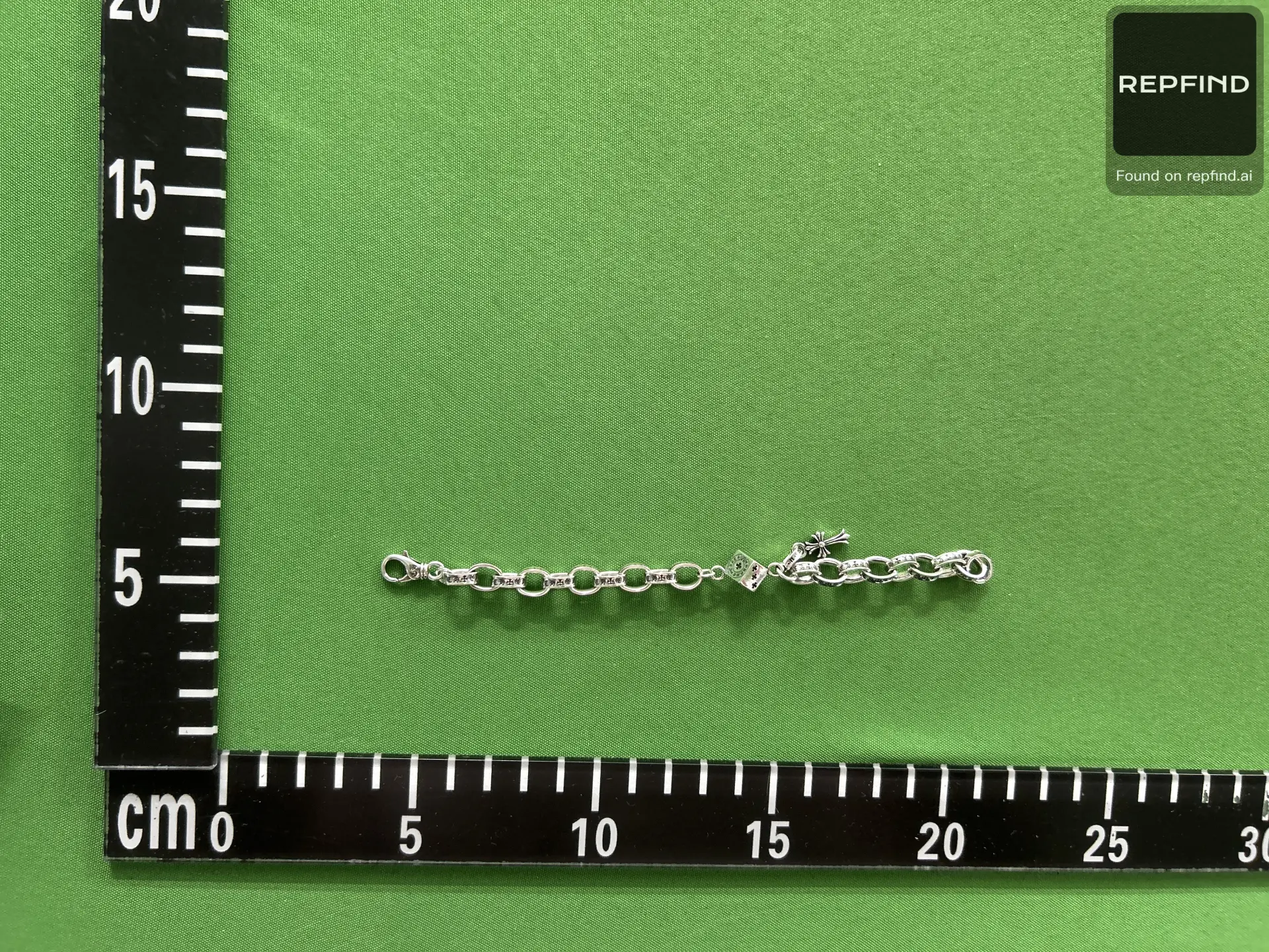 Heavy Gothic Cross Link Bracelet -2
